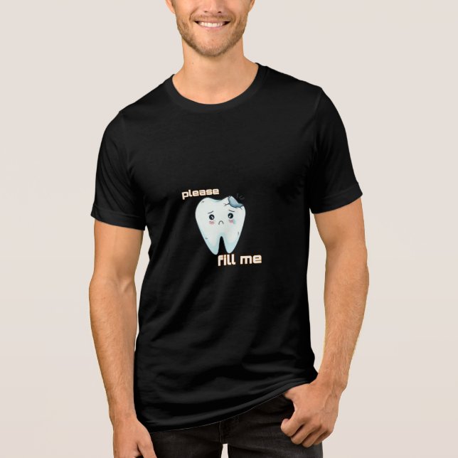 Camiseta Triblenda Diseño divertido de dientes (Anverso)