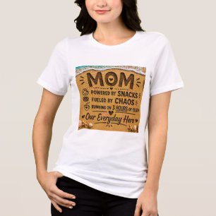 Camiseta Triblenda Diseño divertido de mamá en la playa: con energía