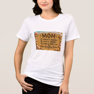 Camiseta Triblenda Diseño divertido de mamá en la playa: con energía