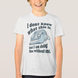 Camiseta Triblenda Diseño divertido de planchado Odio planchar