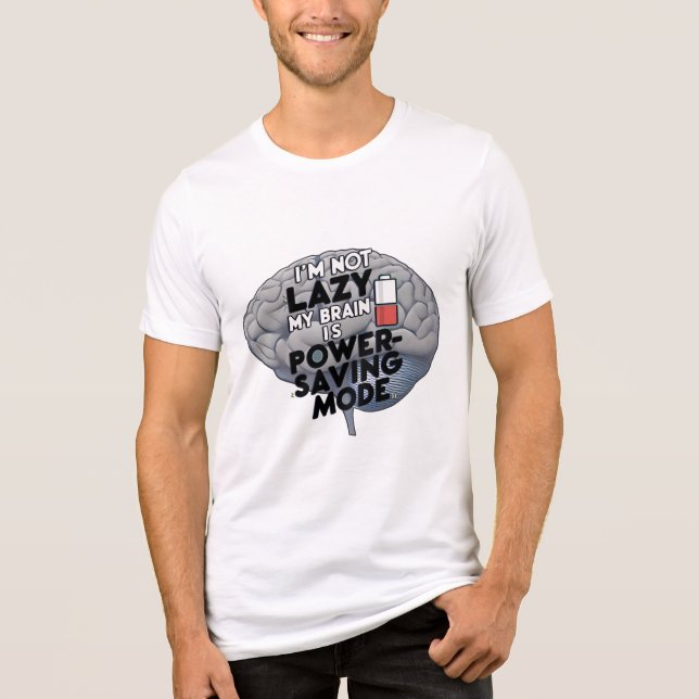 Camiseta Triblenda Diseño divertido en modo de ahorro de energía (Anverso)