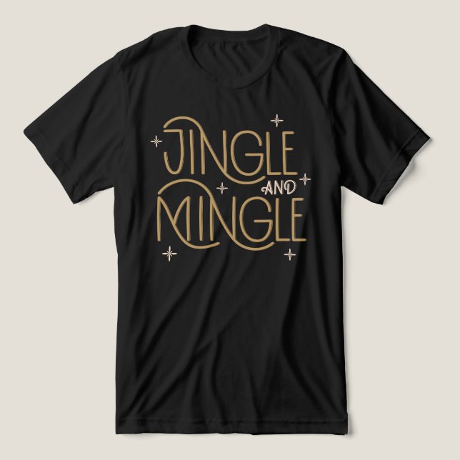 Camiseta Triblenda Diseño festivo de jingle y mingle (Diseño delantero )