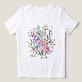 Camiseta Triblenda Diseño Floral Acuarela Mejor Mamá del Mundo
