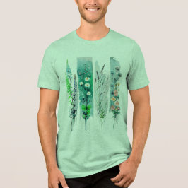 Camiseta Triblenda diseño floral pastel en pincelada