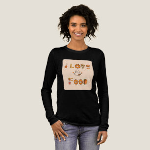 Camiseta Triblenda Diseño gastronómico con pizza, donuts, hamburguesa