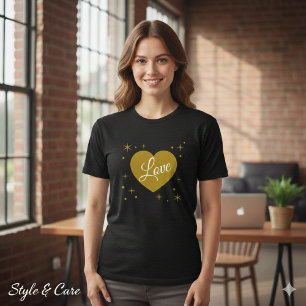 Camiseta Triblenda Diseño Gráfico de Corazón de San Valentín