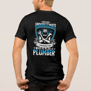 Camiseta Triblenda Diseño gráfico de fontanero divertido personalizab