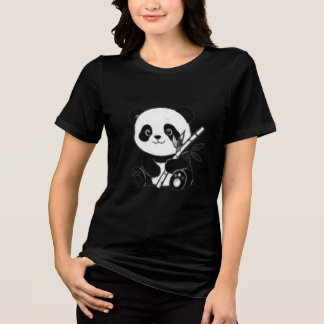 Camiseta Triblenda Diseño Gráfico de Panda Adorable