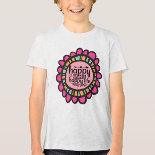 Camiseta Triblenda Diseño gráfico motivacional de Happy Mind Happy Li