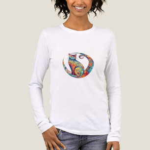 Camiseta Triblenda diseño lindo y colorido de gatos