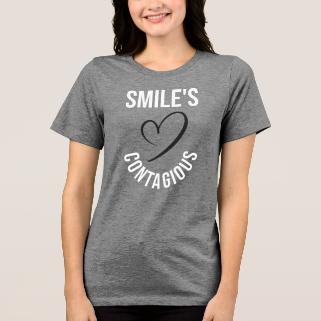 Camiseta Triblenda Diseño motivacional "sonrisa contagiosa" (Anverso)