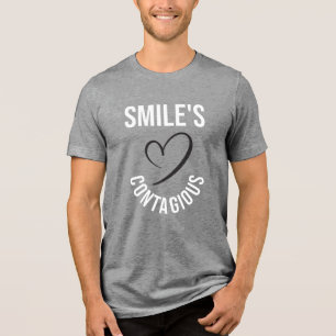 Camiseta Triblenda Diseño motivacional "sonrisa contagiosa"