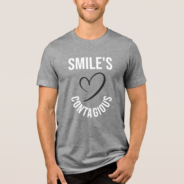 Camiseta Triblenda Diseño motivacional "sonrisa contagiosa" (Anverso)
