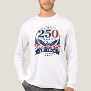 Camiseta Triblenda Diseño Patriótico de Águila EEUU 250 Años de Liber