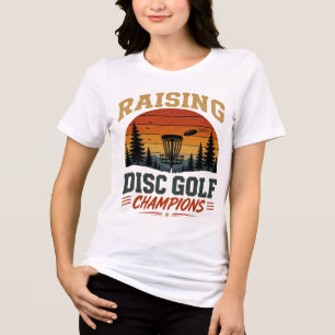 Camiseta Triblenda Diseño Retro Atardecer Campeones de Disc Golf