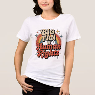 Camiseta Triblenda Diseño Retro de Derechos Humanos Justicia Social