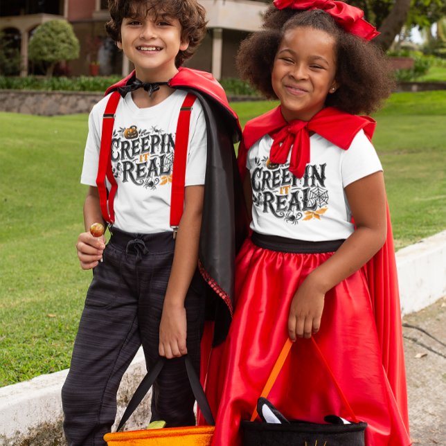 Camiseta Triblenda Diseño Retro de Halloween Crepping It Real (Subido por el creador)