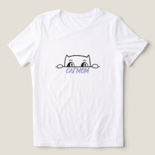 Camiseta Triblenda Diseño simple y lindo para mamá amante de gatos ne