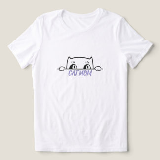 Camiseta Triblenda Diseño simple y lindo para mamá amante de gatos ne