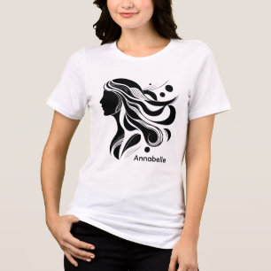Camiseta Triblenda Diseño simple y simple mujeres de la mamá blanca n