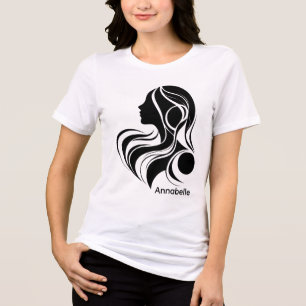 Camiseta Triblenda Diseño simple y simple mujeres de la mamá blanca n