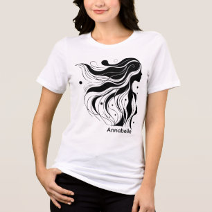 Camiseta Triblenda Diseño simple y simple mujeres de la mamá blanca n