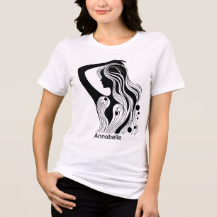 Camiseta Triblenda Diseño simple y simple mujeres de la mamá blanca n
