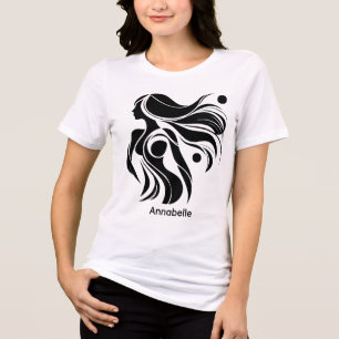 Camiseta Triblenda Diseño simple y simple mujeres de la mamá blanca n