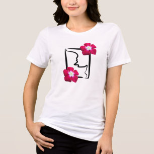 Camiseta Triblenda Diseño variopinto de color negro rosa
