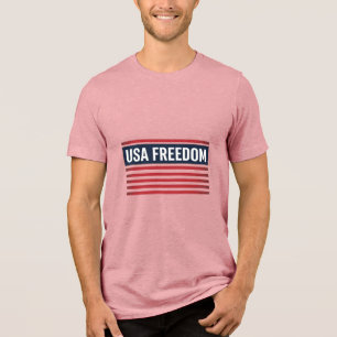 Camiseta Triblenda diseño vectorial estilo bandera patriótica liberta