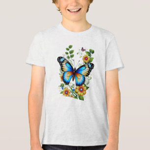 Camiseta Triblenda Diseños de moda de Butter Fly Art.All-T-Shirts