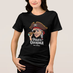 Camiseta Triblenda Disfraz de Halloween con abuela divertida y pirata