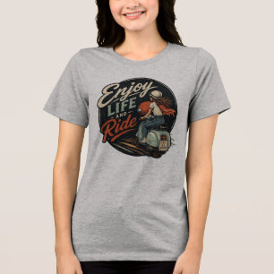 Camiseta Triblenda Disfruta la vida y conduce una Vespa vintage
