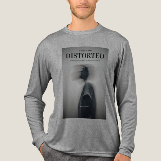 Camiseta Triblenda DISTORTED – Minimal Aesthetic Blurred Face Art | (Anverso)