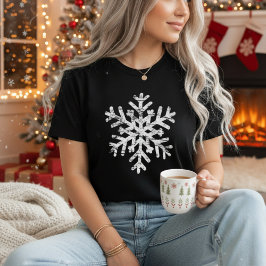 Camiseta Triblenda Distressed Snowflake Winter Christmas