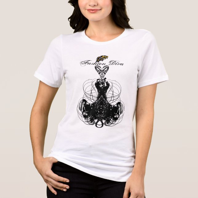 Camiseta Triblenda Diva de moda - Personalizada (Anverso)