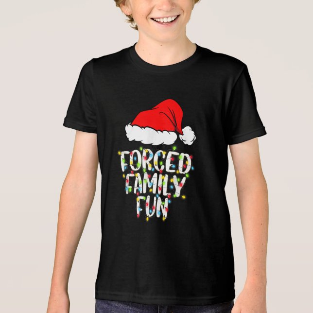 Camiseta Triblenda Diversión Familiar Forzada Sarcástica Navidad Dive (Anverso)