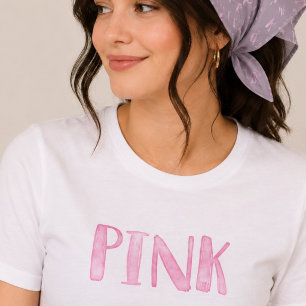 Camiseta Triblenda Diversión Moderna Rosa Acuarela Pálido 