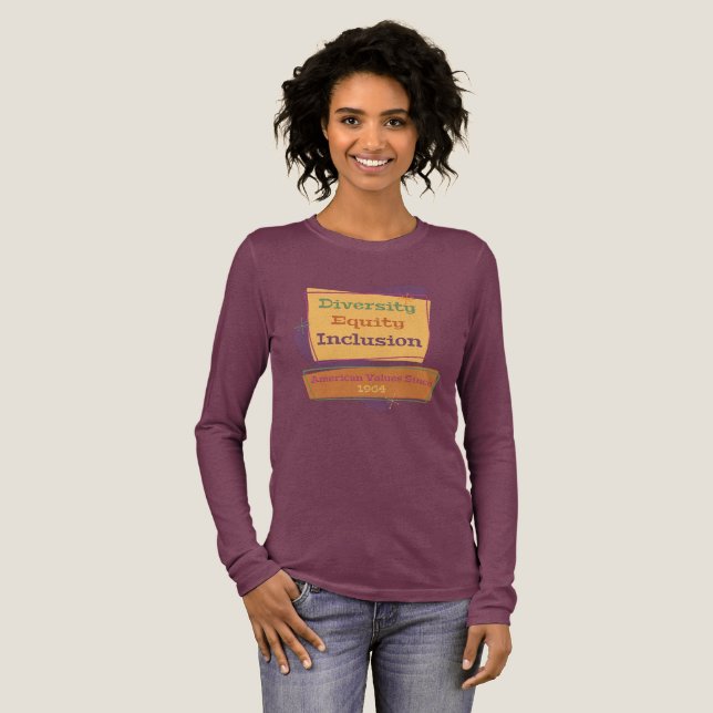 Camiseta Triblenda Diversity Equity Inclusion; American Values 1964 P (Anverso Completo)