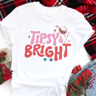 Camiseta Triblenda Divertida Fiesta de Navidad Tipsy and Bright