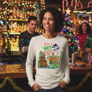 Camiseta Triblenda Divertida Fiesta de Navidad Vamos a Elfearnos