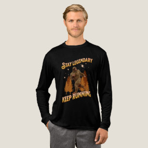 Camiseta Triblenda Divertida Motivación de Bigfoot Corriendo