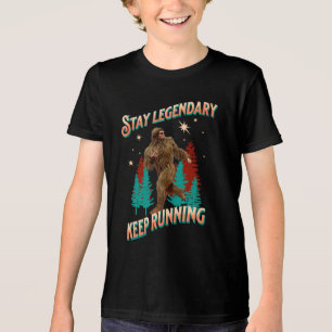 Camiseta Triblenda Divertida Motivación de Bigfoot Corriendo