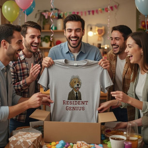 Camiseta Triblenda Divertida parodia del perro "Genio residente" Eins
