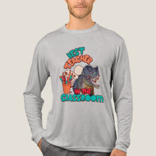 Camiseta Triblenda Divertido Dinosaurio Mejor Profesor en el Aula 