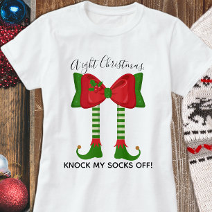 Camiseta Triblenda Divertido Elf Bow conoce a Navidades