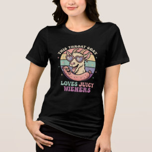 Camiseta Triblenda Divertido Esta Cabra de Garganta Ama Wieners Jugos