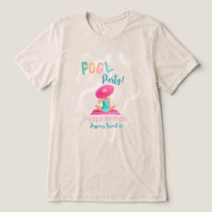 Camiseta Triblenda Divertido Fiesta de la piscina de verano acuarela 