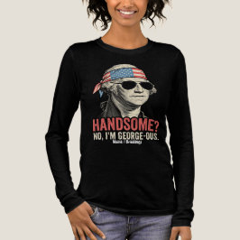 Camiseta Triblenda Divertido George Washington George-oso Retro Patri