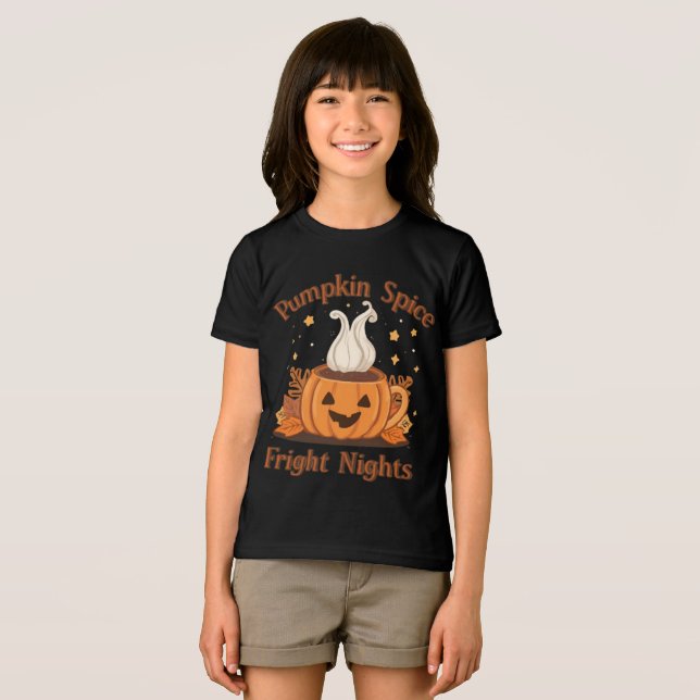 Camiseta Triblenda Divertido Halloween: "Especias de calabaza y noche ( Anverso Completo)